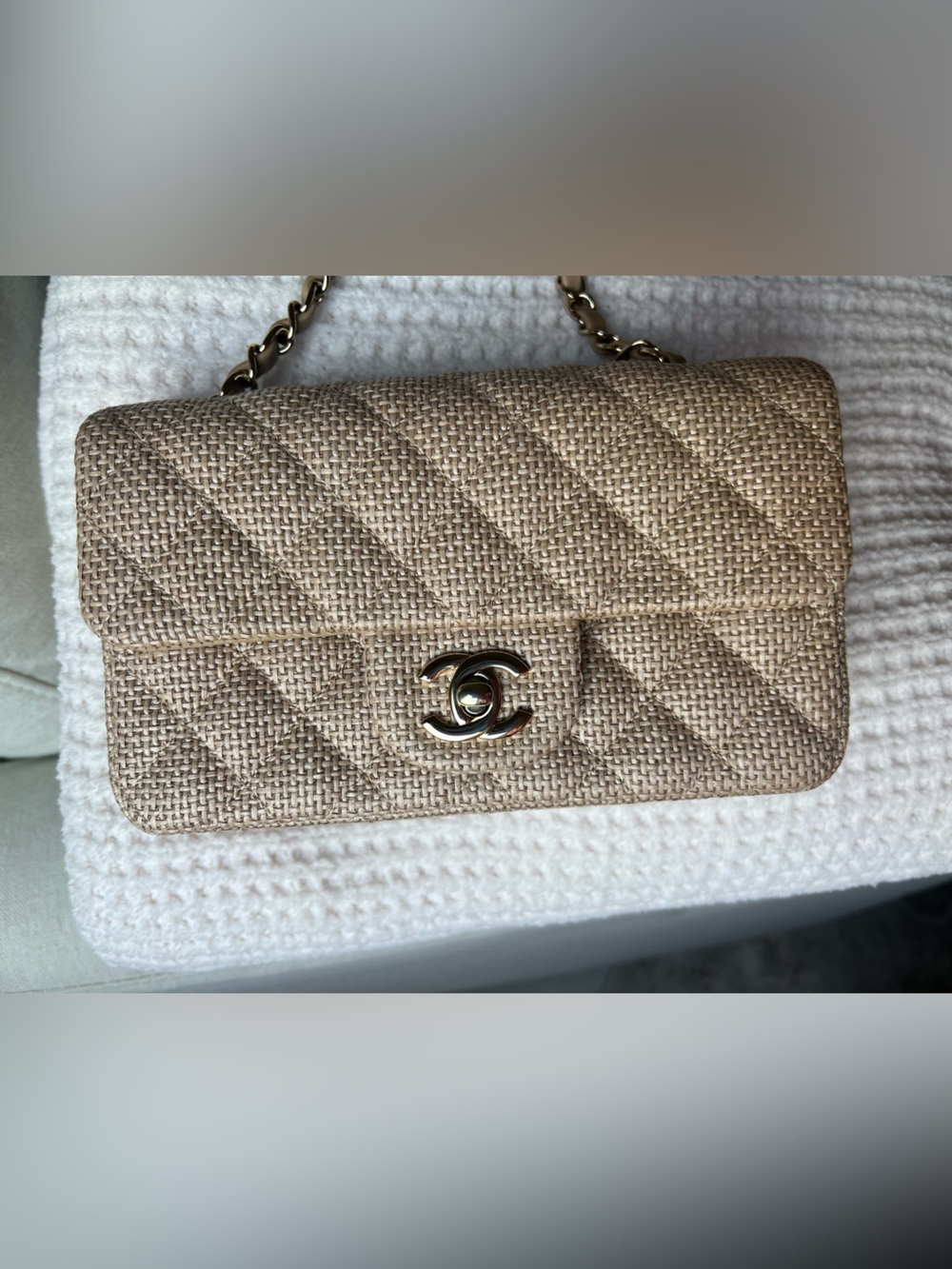 Chanel Raffia Mini Rectangular 26C - Picture 4 of 12